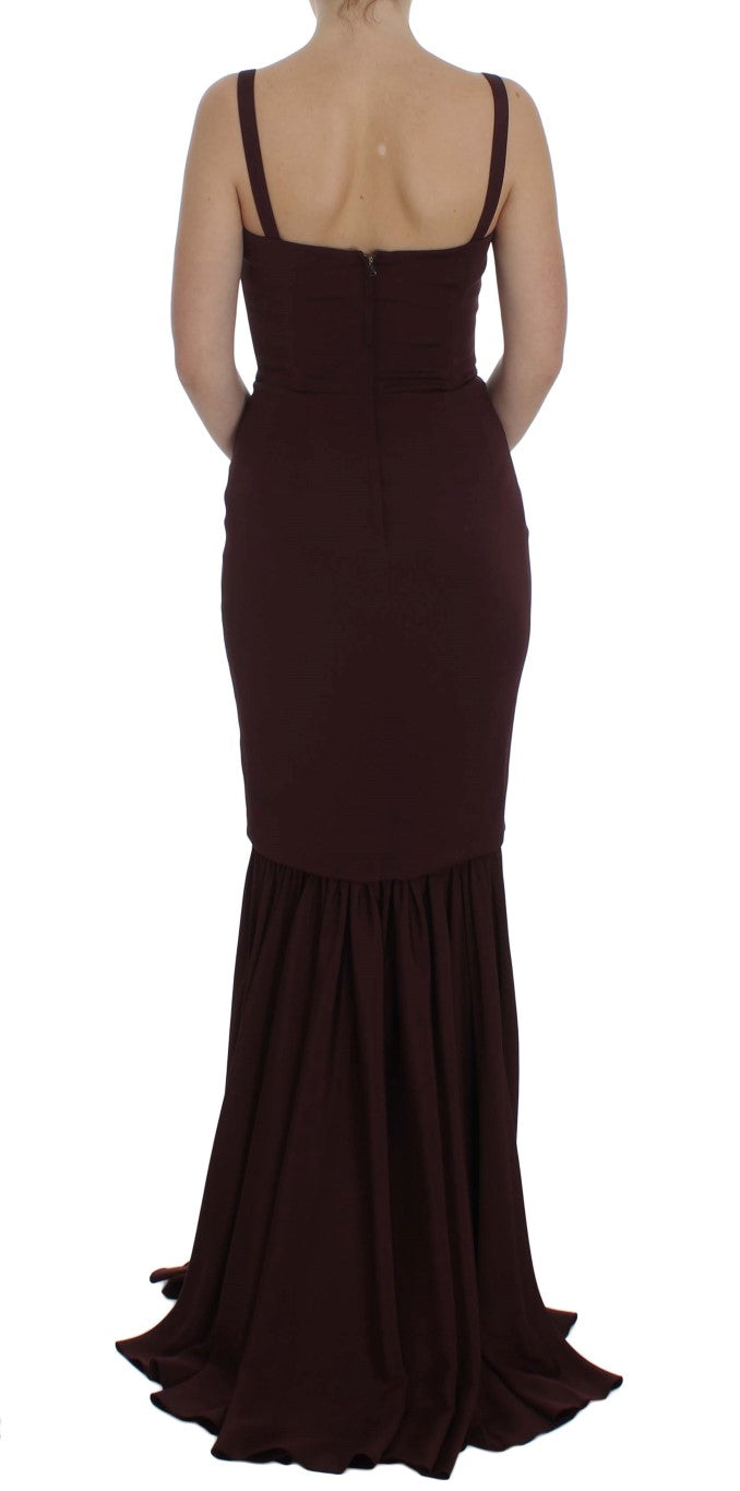 Elegant Bordeaux Sheath Dress Dolce & Gabbana