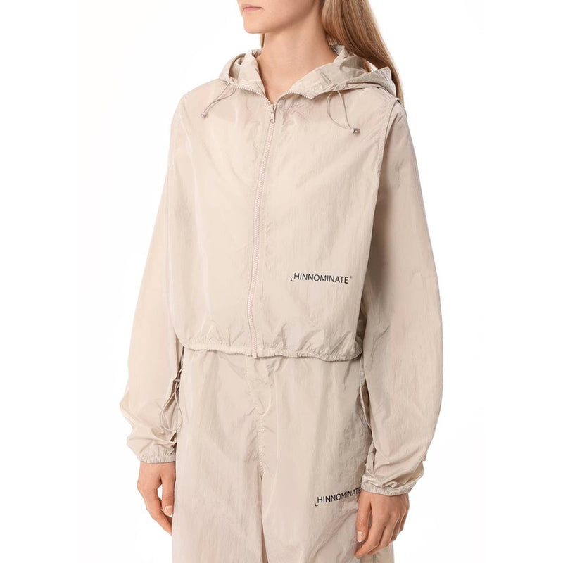 Beige Nylon Jackets & Coat Hinnominate