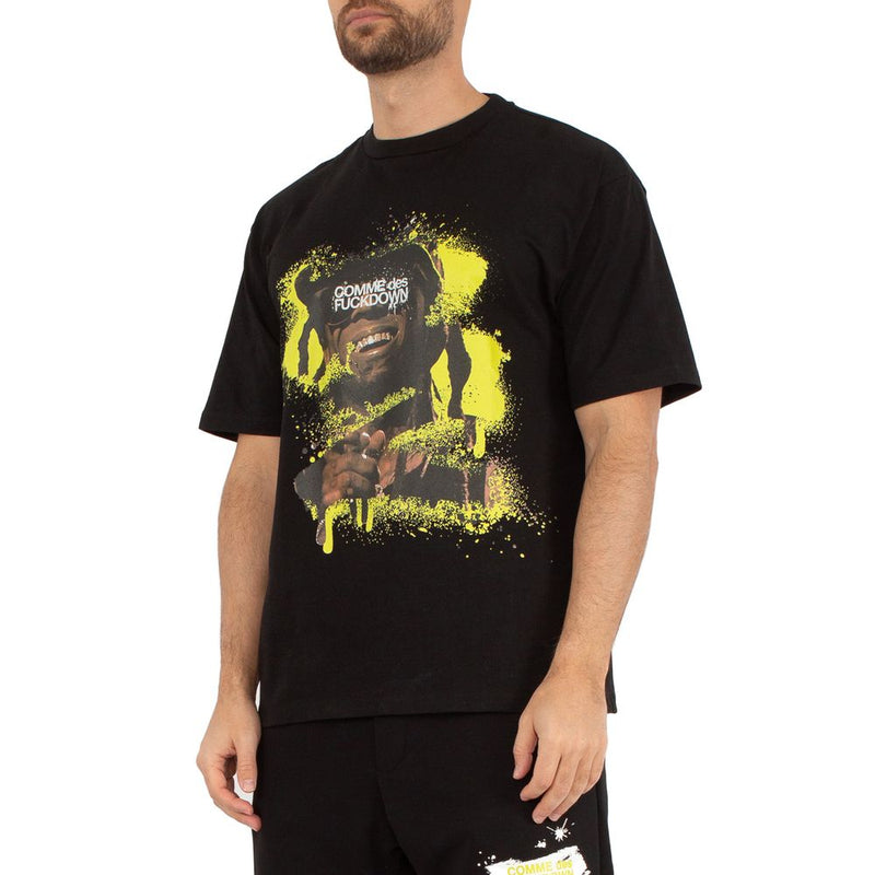 Black Cotton T-Shirt Comme Des Fuckdown