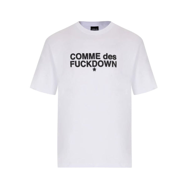 White Cotton T-Shirt Comme Des Fuckdown