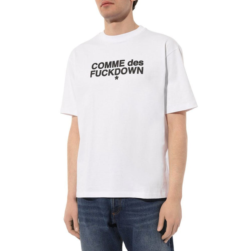 White Cotton T-Shirt Comme Des Fuckdown