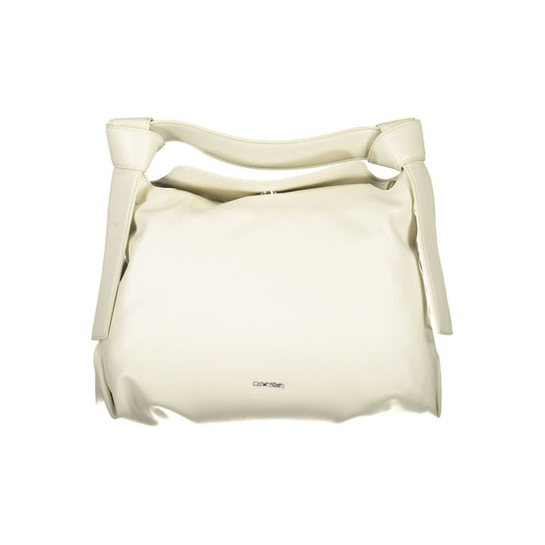 Beige Polyester Handbag Calvin Klein