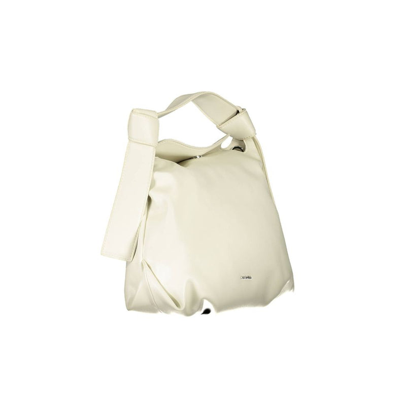 Beige Polyester Handbag Calvin Klein