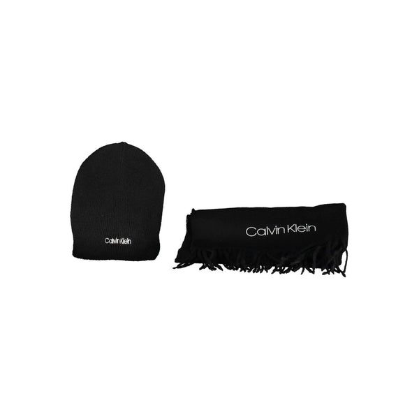Black Polyester Scarf Calvin Klein
