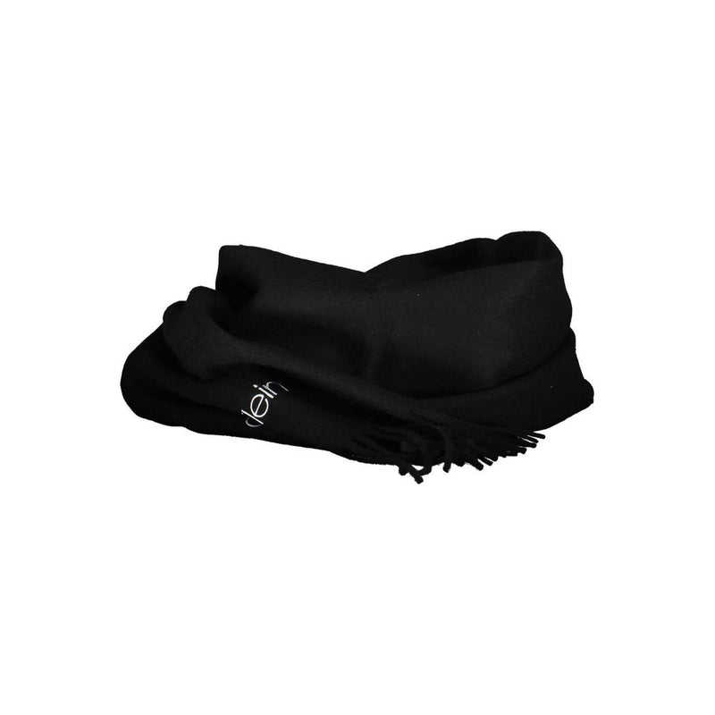 Black Polyester Scarf Calvin Klein
