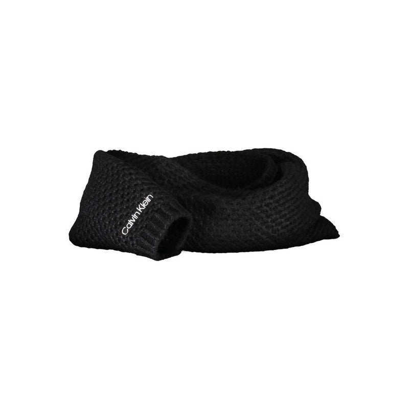 Black Alpaca Wool Scarf Calvin Klein