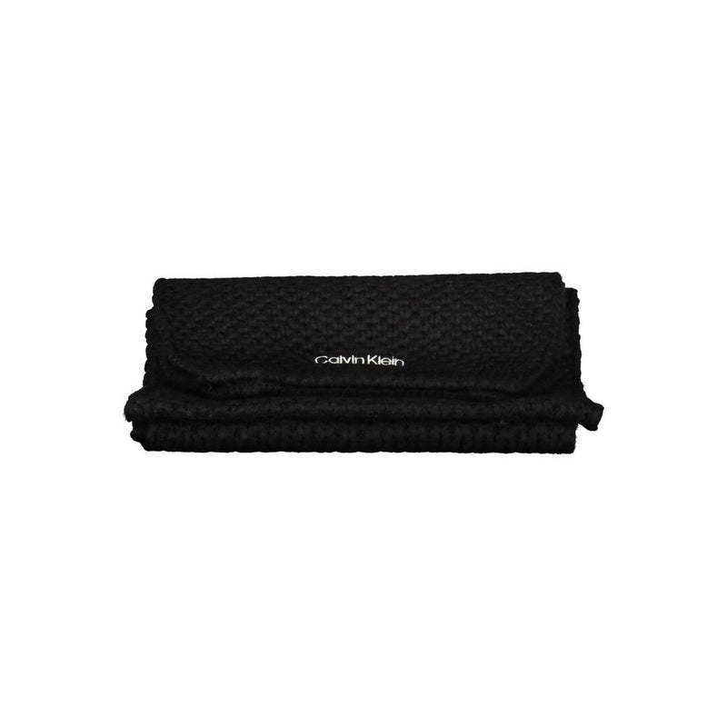 Black Alpaca Wool Scarf Calvin Klein