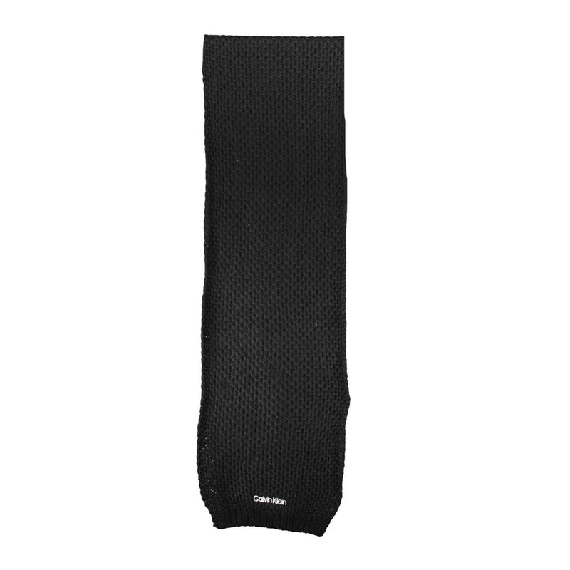 Black Alpaca Wool Scarf Calvin Klein