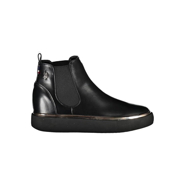 Black Polyester Boot U.S. POLO ASSN.