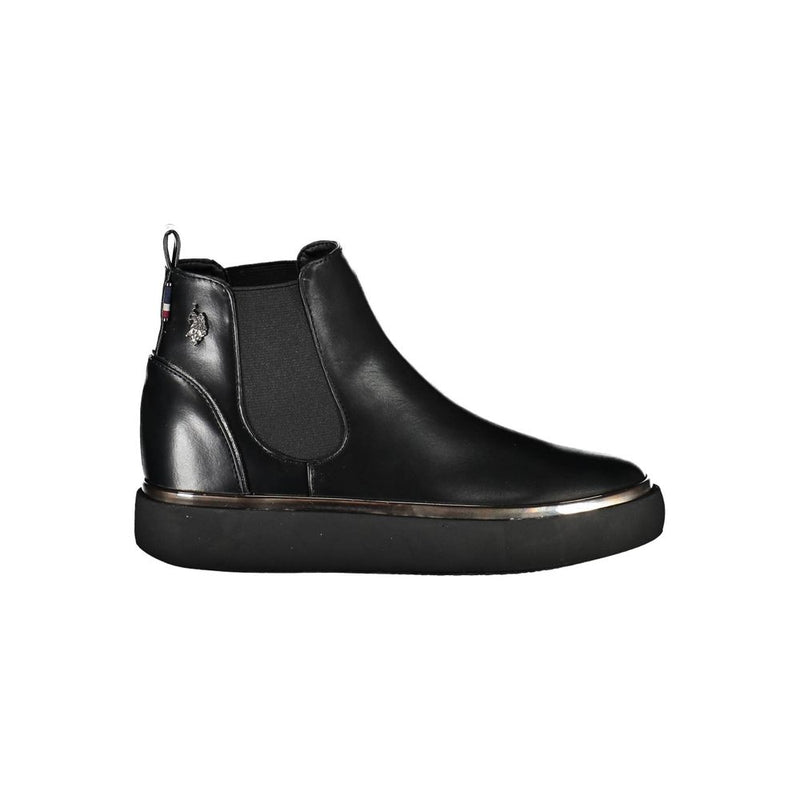 Black Polyester Boot U.S. POLO ASSN.