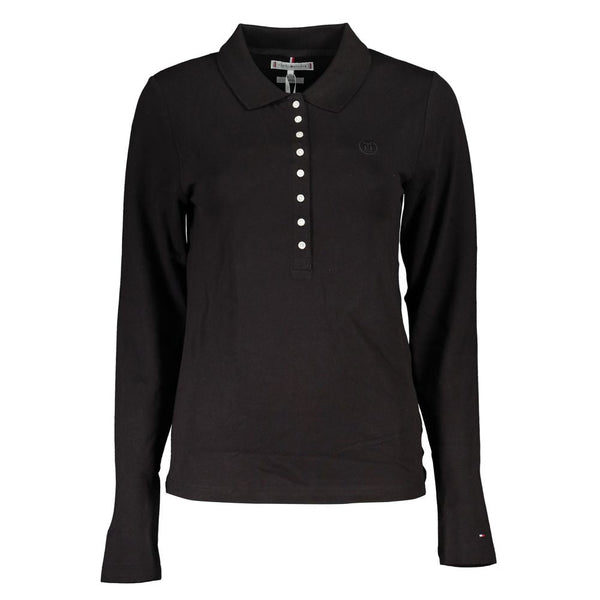 Black Cotton Polo Shirt Tommy Hilfiger