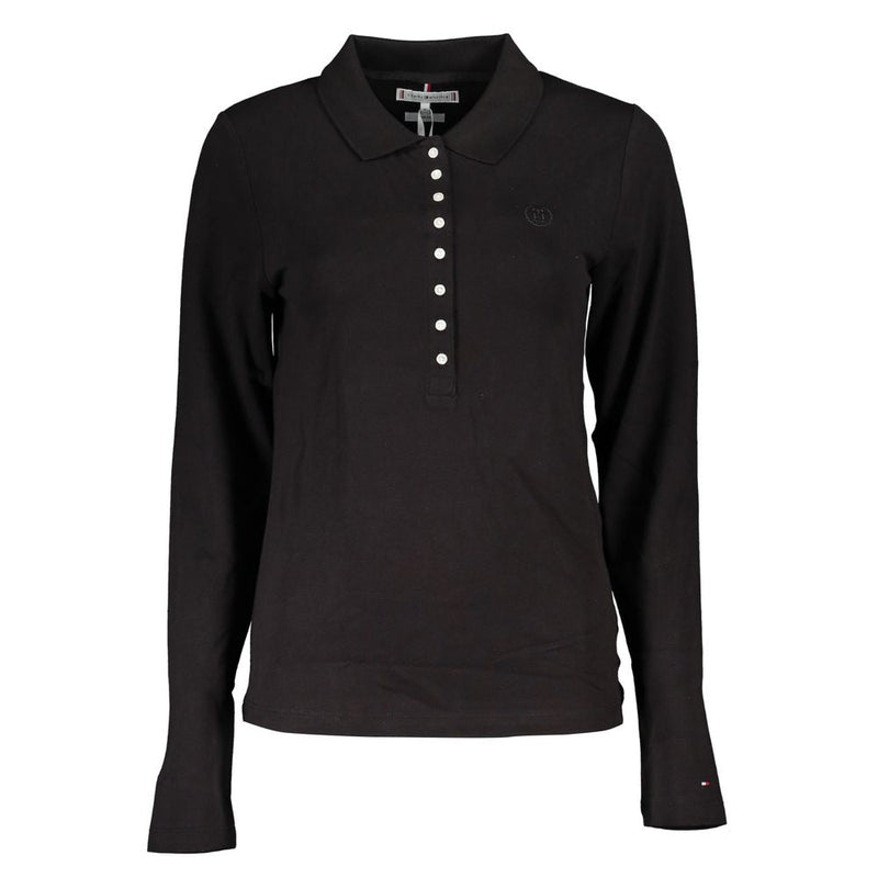 Black Cotton Polo Shirt Tommy Hilfiger