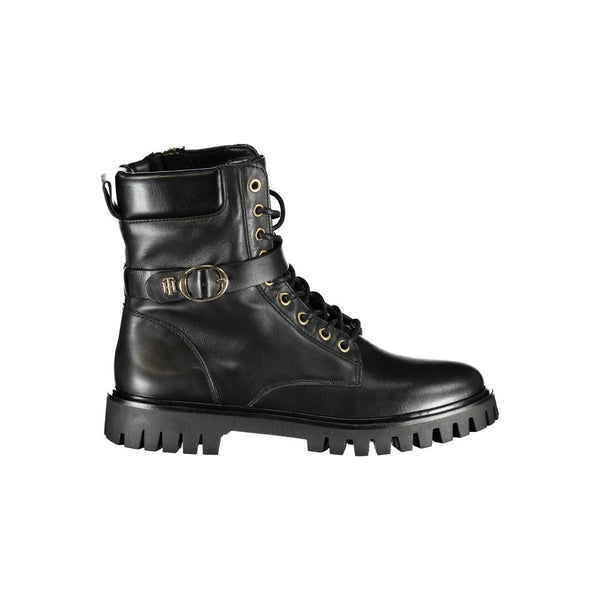 Black Polyester Boot Tommy Hilfiger