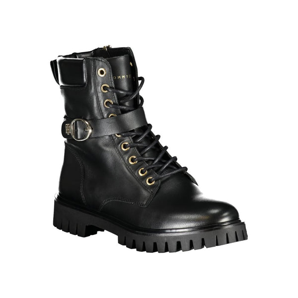 Black Polyester Boot Tommy Hilfiger