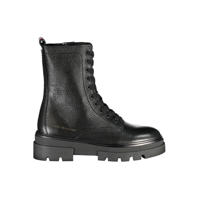 Black Polyester Boot Tommy Hilfiger
