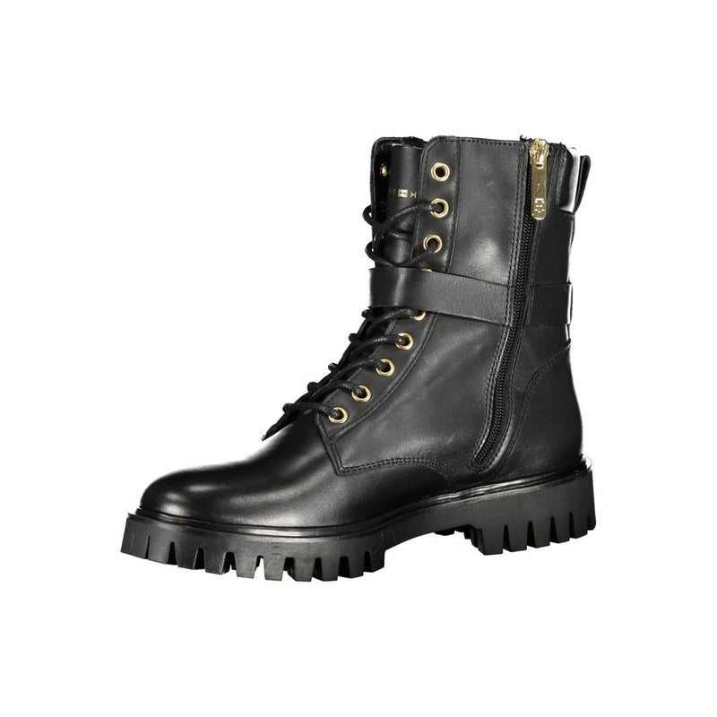 Black Polyester Boot Tommy Hilfiger
