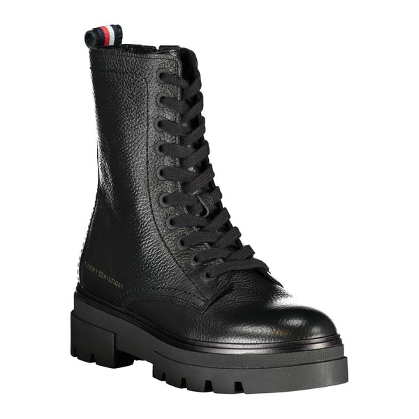 Black Polyester Boot Tommy Hilfiger