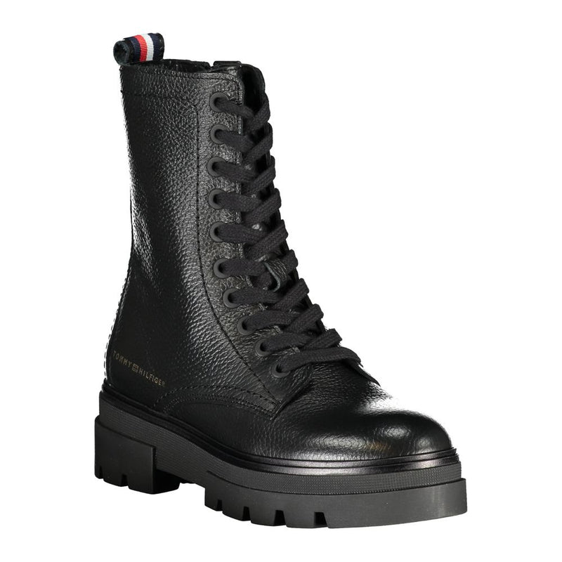 Black Polyester Boot Tommy Hilfiger