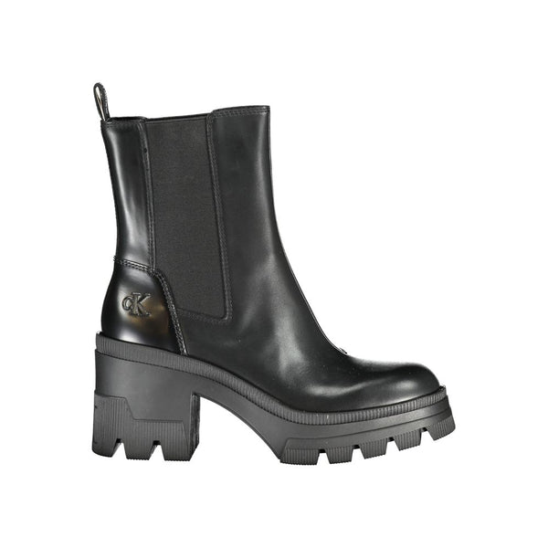Black Polyester Boot Calvin Klein