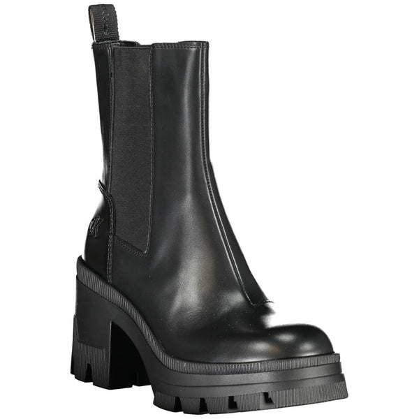 Black Polyester Boot Calvin Klein