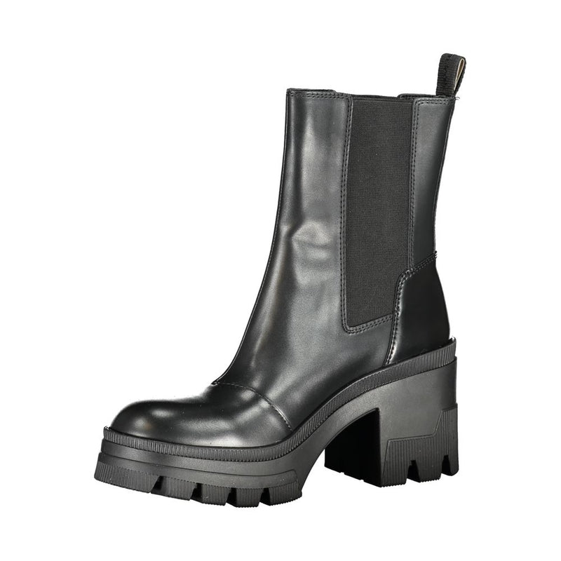 Black Polyester Boot Calvin Klein