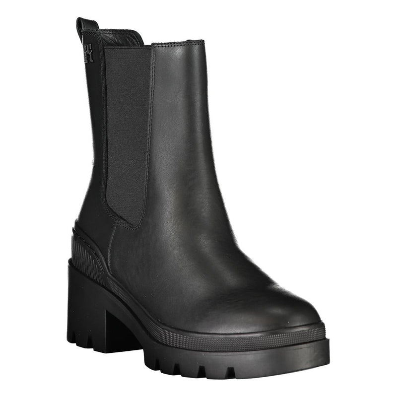 Black Polyester Boot Tommy Hilfiger