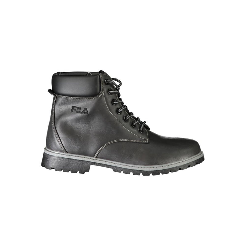 Black Polyester Boot Fila