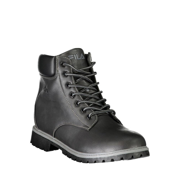 Black Polyester Boot Fila