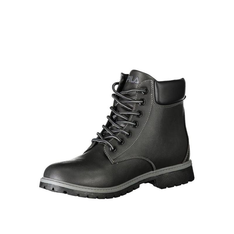 Black Polyester Boot Fila