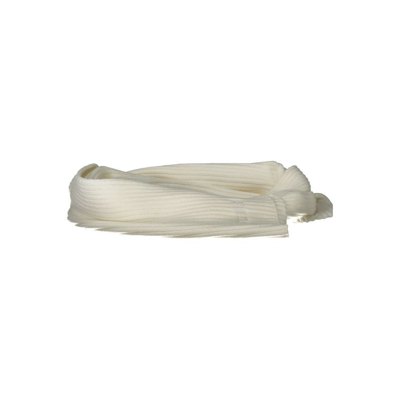 White Polyester Scarf Guess Jeans