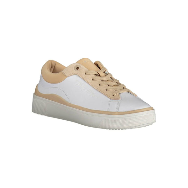 White Polyester Sneaker Tommy Hilfiger