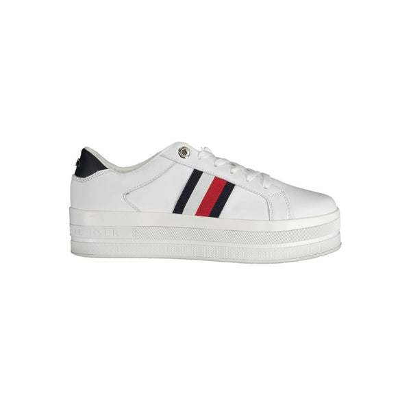 White Polyester Sneaker Tommy Hilfiger