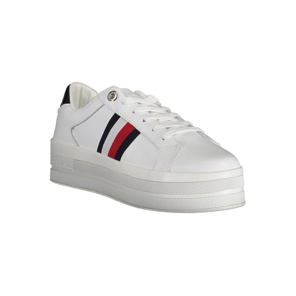White Polyester Sneaker Tommy Hilfiger