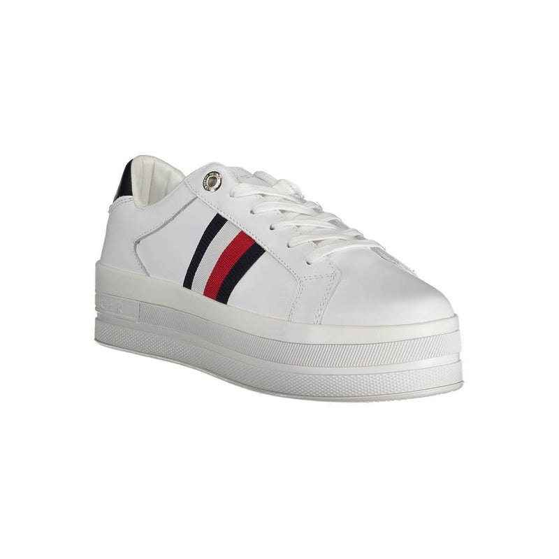 White Polyester Sneaker Tommy Hilfiger