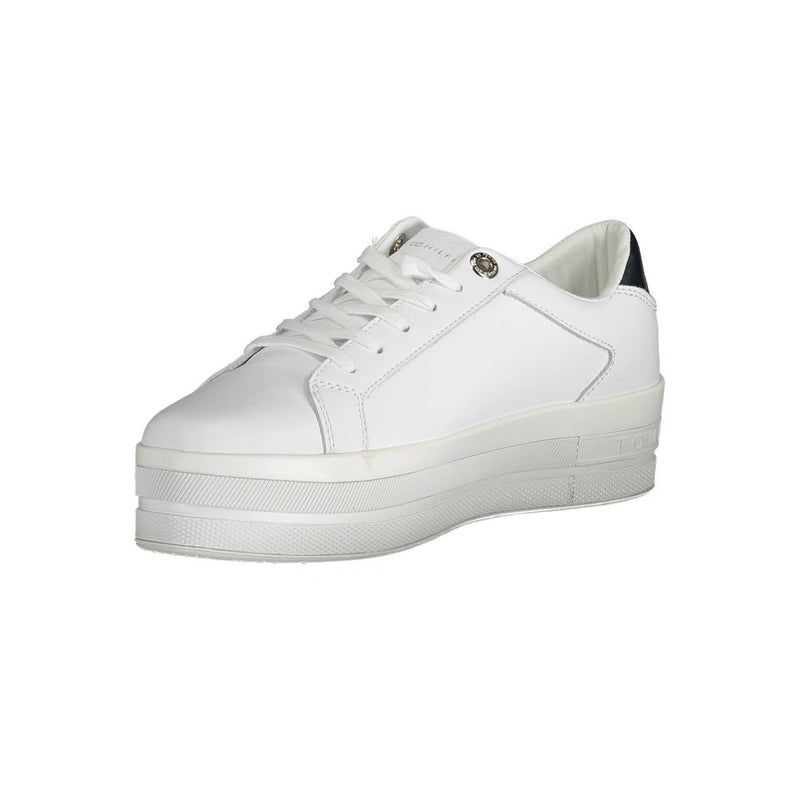 White Polyester Sneaker Tommy Hilfiger