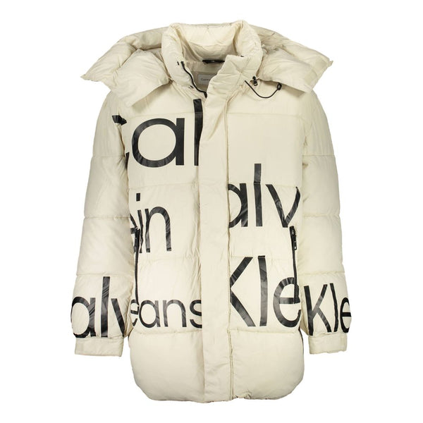 Beige Polyester Jacket Calvin Klein