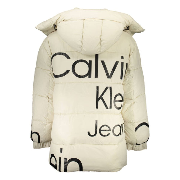 Beige Polyester Jacket Calvin Klein