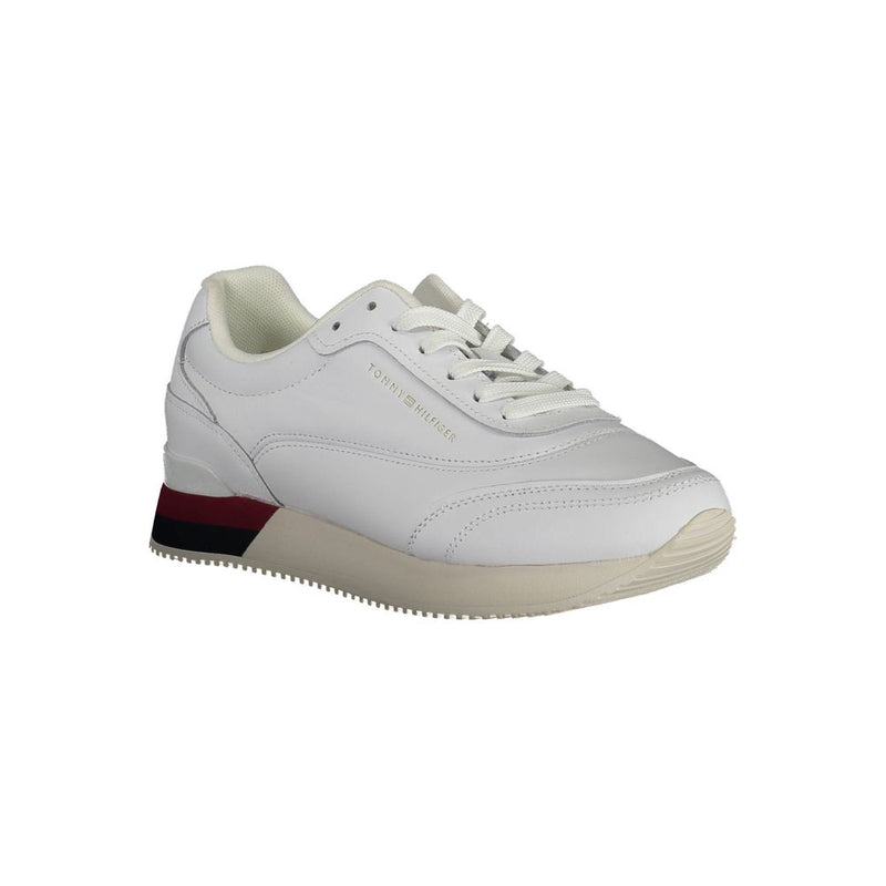 White Polyester Sneaker Tommy Hilfiger