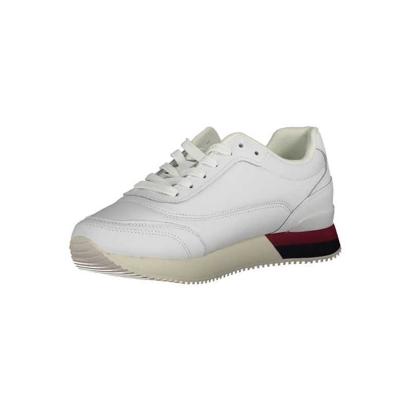 White Polyester Sneaker Tommy Hilfiger