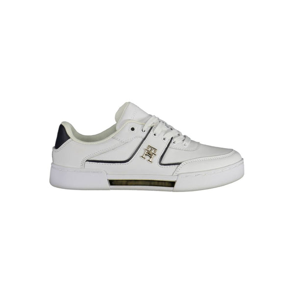 White Polyester Sneaker Tommy Hilfiger