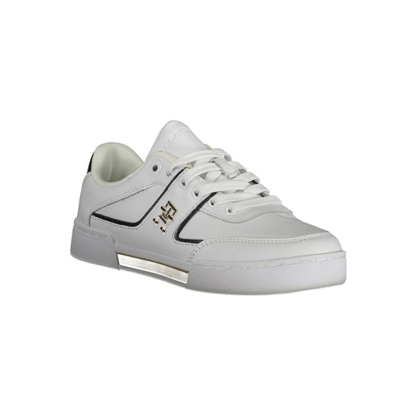 White Polyester Sneaker Tommy Hilfiger