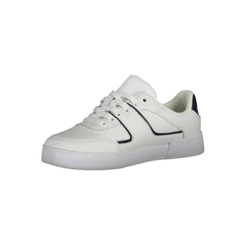 White Polyester Sneaker Tommy Hilfiger