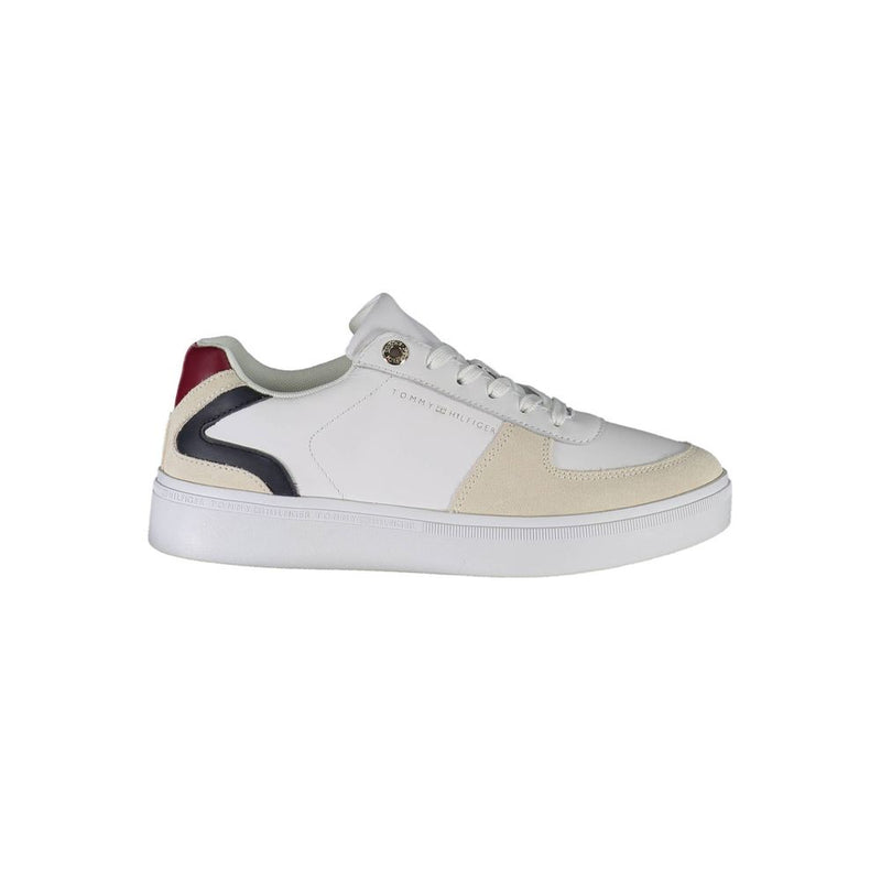 White Polyester Sneaker Tommy Hilfiger