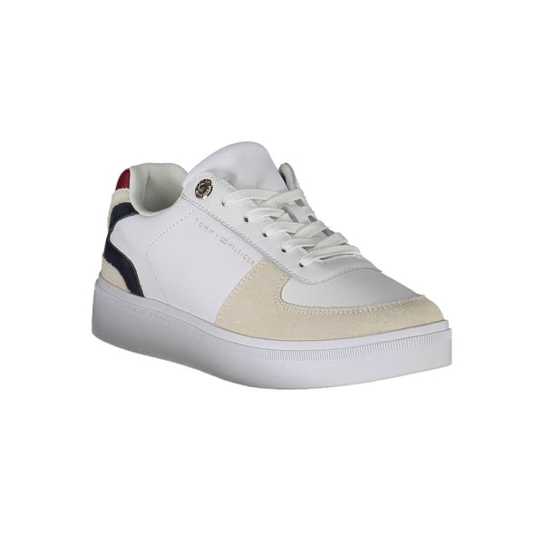 White Polyester Sneaker Tommy Hilfiger