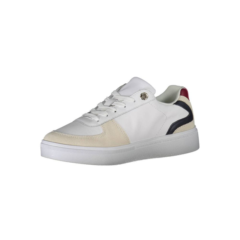 White Polyester Sneaker Tommy Hilfiger