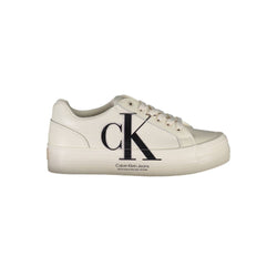 White Polyester Sneaker Calvin Klein
