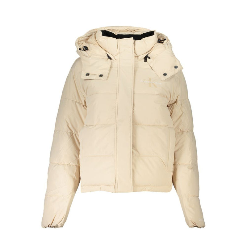 Beige Polyester Jackets & Coat Calvin Klein