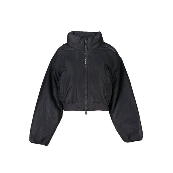Black Polyester Jackets & Coat Calvin Klein