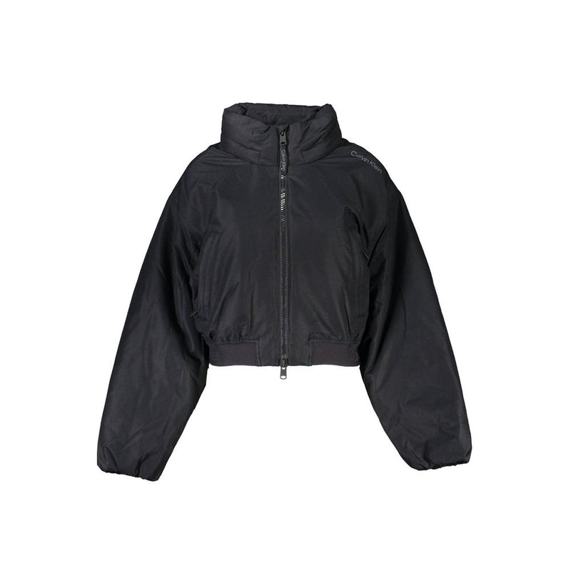 Black Polyester Jackets & Coat Calvin Klein