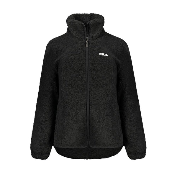Black Polyester Jackets & Coat Fila